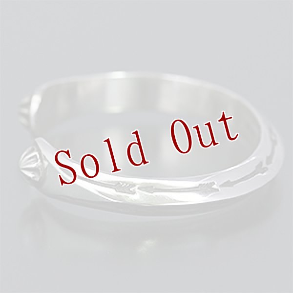 画像2: ナバホ族 Sunshine Reeves トライアングルワイヤー アロー バングル メンズ M (2)