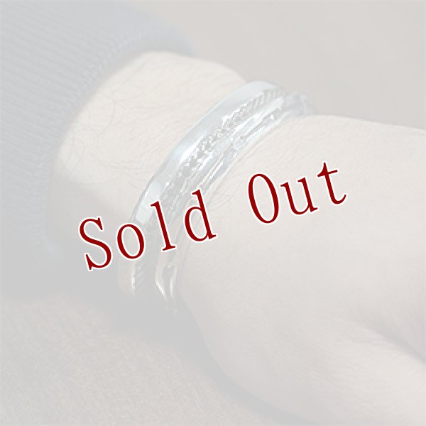 画像4: ナバホ族 Sunshine Reeves トライアングルワイヤー アロー バングル メンズ M (4)