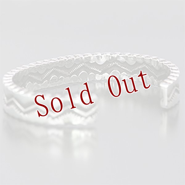 画像3: ナバホ族 Sunshine Reeves 4面スタンプ バングル (3)