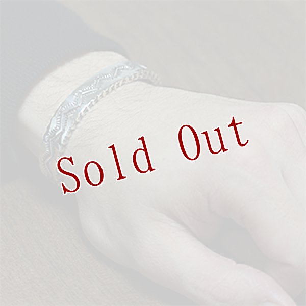 画像4: ナバホ族 Sunshine Reeves 4面スタンプ バングル (4)