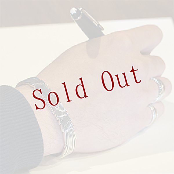 画像4: ナバホ族 Pat Bedonie 3/8” 14K サンバースト バングル (4)