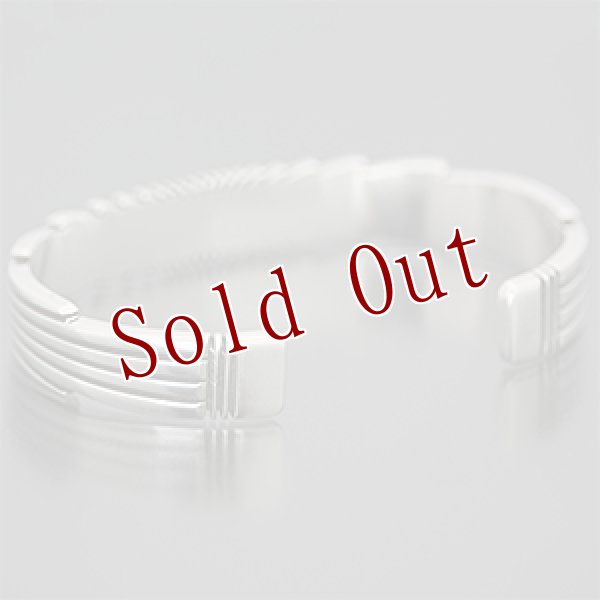 画像3: ナバホ族 Pat Bedonie 3/8" 14K スターバースト バングル レディース S (3)