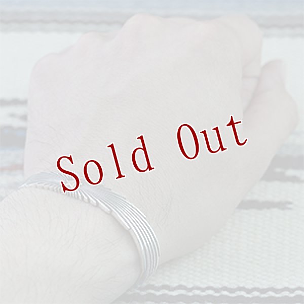 画像4: ナバホ族 Pat Bedonie 3/8" 14K スターバースト バングル レディース S (4)