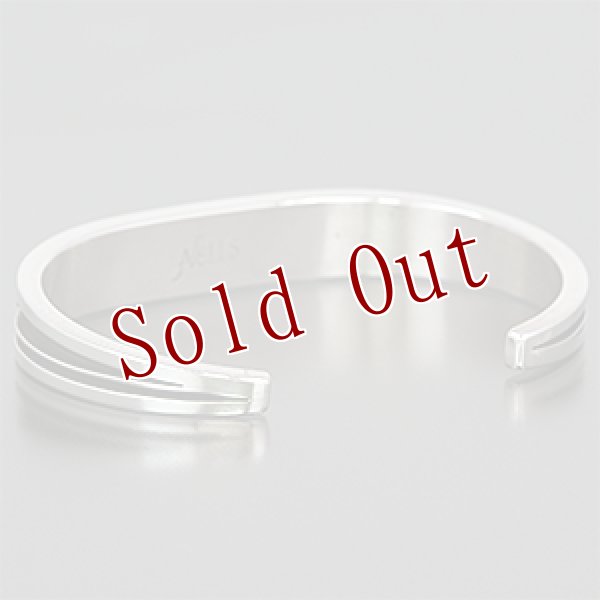 画像3: ナバホ族 Albert Nells ジェット インレイ バングル メンズ M (3)