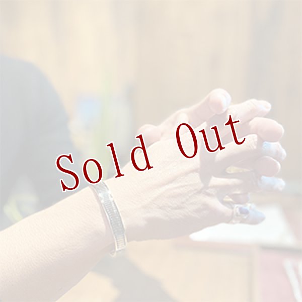 画像4: ナバホ族 Howard Nelson  3/8" フェザー オーバーレイ バングル (4)