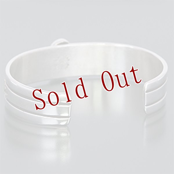 画像3: ナバホ族 Bruce Morgan 1/2" ロイストーン 14K スタンプワーク バングル メンズ M (3)