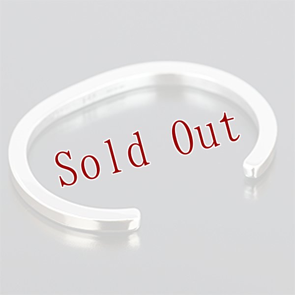 画像3: ナバホ族 Bruce Morgan #6スクエアワイヤー 14K プレーン バングル レディース M (3)