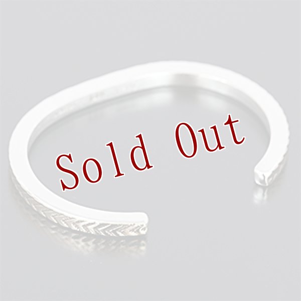 画像3: ナバホ族 Bruce Morgan #6スクエアワイヤー 14K スタンプ バングル レディース M (3)