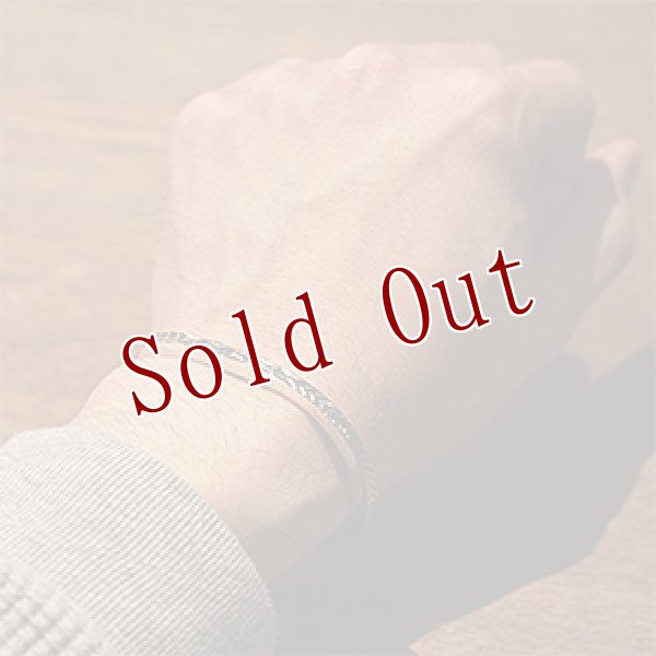 画像4: ナバホ族 Bruce Morgan #6スクエアワイヤー 14K スタンプ バングル レディース M (4)