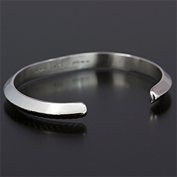 画像3: 【RIVER MAIL企画】ナバホ族 Bruce Morgan #2TR プレーン(SS)/4ダイヤ+アロー(14K)  バングル (3)