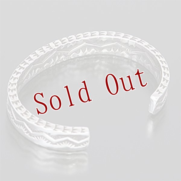 画像3: ナバホ族 Sunshine Reeves 4面スタンプ バングル (3)