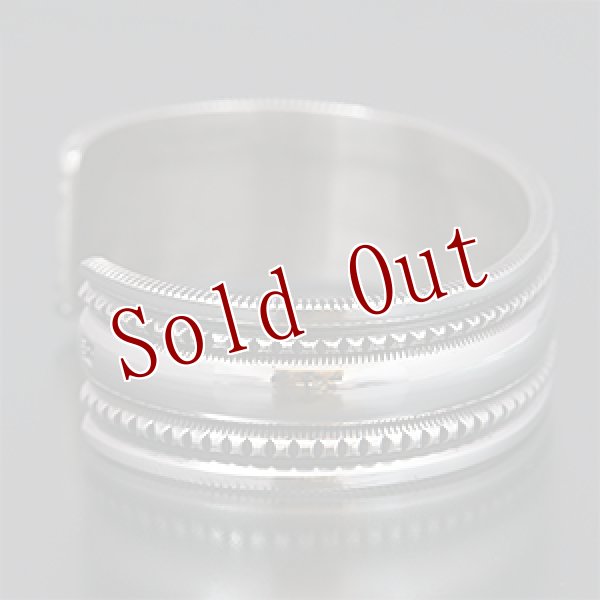 画像2: ナバホ族 Harrison Jim 3/4” インゴットシルバー コインエッジ バングル (2)