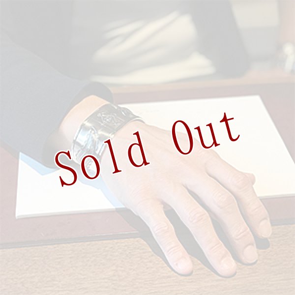 画像4: ナバホ族 Jacob D. Morgan 1 1/4” Bi-Curve リポウズ バングル 6 (4)