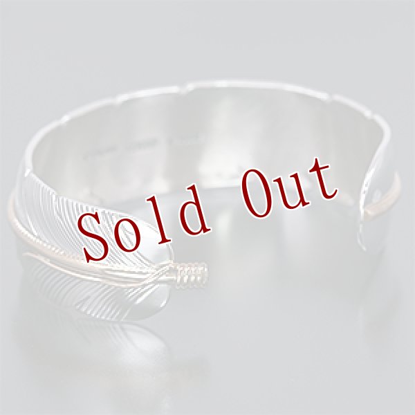 画像3: ナバホ族 Harvey Mace 3/4” 12KGF イーグルフェザー バングル メンズ M (3)