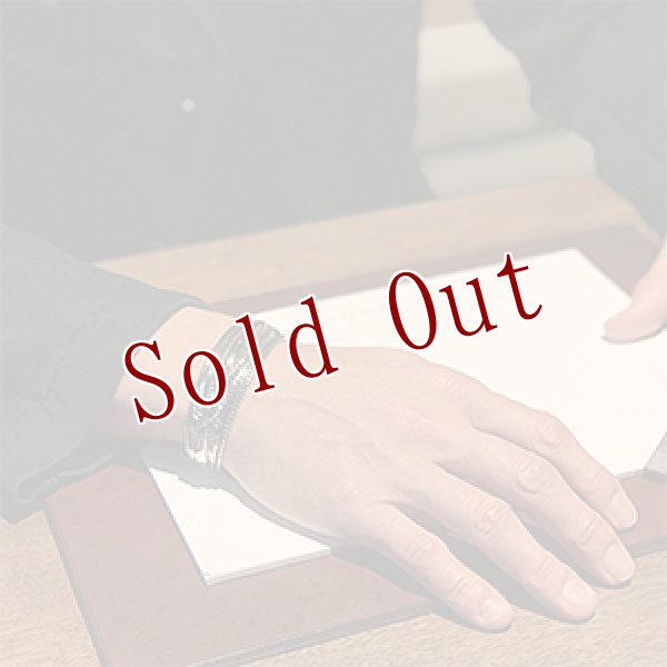 画像4: ナバホ族 Harrison Jim 3/4” インゴットシルバー リポウズ バングル メンズ M (4)