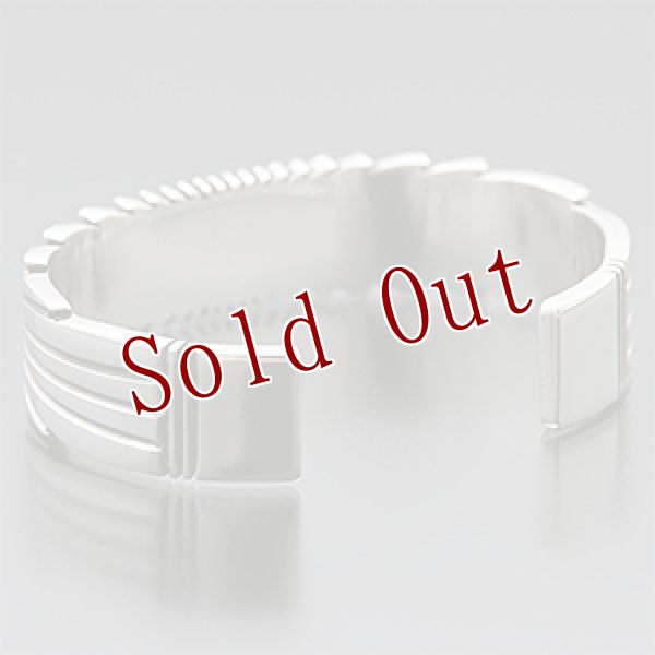 画像3: ナバホ族 Pat Bedonie 1/2" 14K サンバースト バングル レディース M (3)