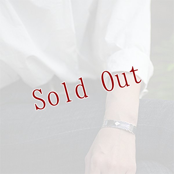 画像4: ナバホ族 Pat Bedonie 1/2" 14K サンバースト バングル レディース M (4)