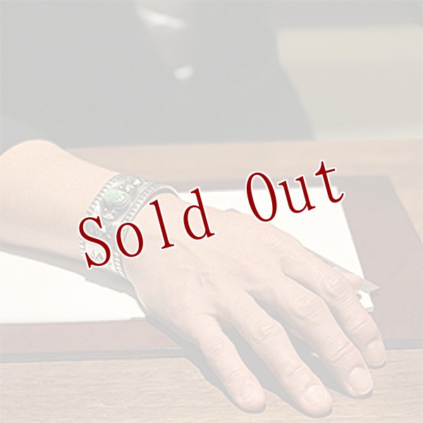 画像4: ナバホ族 Jacob D. Morgan 1 1/4” キャリコレイク バンプアウト バングル 5 1/2 (4)