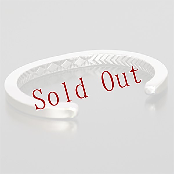 画像3: 【RIVER MAIL企画】ナバホ族 Bruce Morgan #3SQ プレーン(14K)/4ダイヤ+アロー(SS) バングル (3)