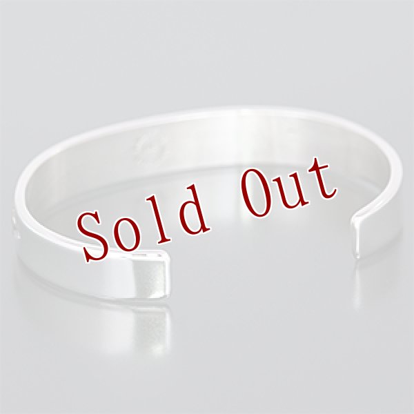 画像3: ナバホ族 Bruce Morgan 3/8” 14K ストライプ+プレーン バングル レディース S (3)