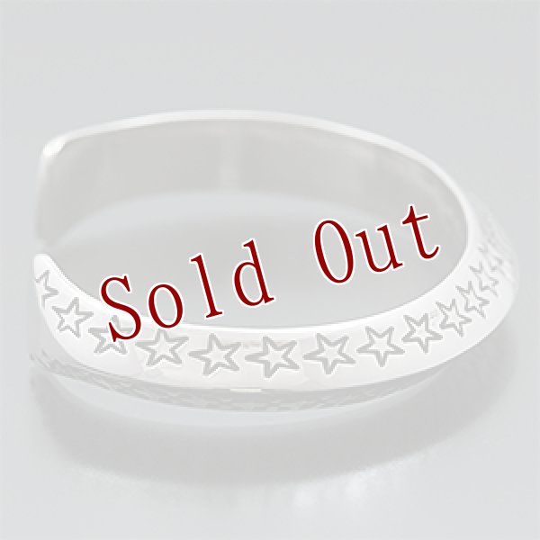 画像2: ナバホ族 Sunshine Reeves #1トライアングルワイヤー Wアロー/スター バングル メンズ M (2)