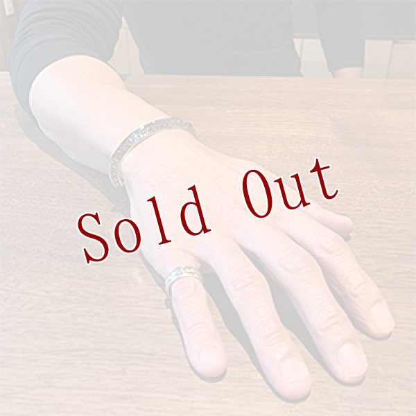 画像4: ナバホ族 Sunshine Reeves #1トライアングルワイヤー Wアロー/スター バングル メンズ M (4)