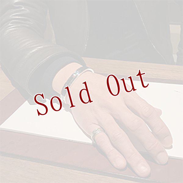 画像4: ナバホ族 Albert Nells 3/8" マルチカラー インレイ バングル メンズ M (4)