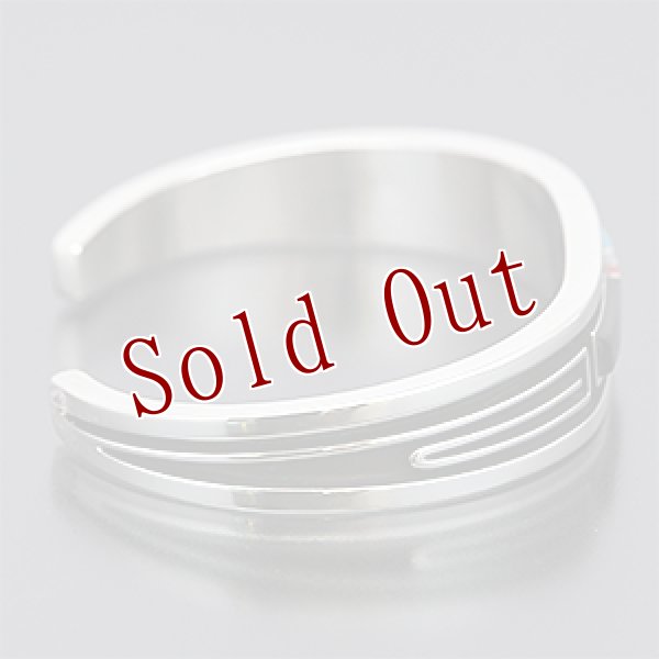 画像2: ナバホ族 Albert Nells 3/8" マルチカラー インレイ バングル レディース M (2)