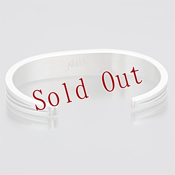 画像3: ナバホ族 Albert Nells 3/8" コーラル インレイ バングル メンズ M (3)