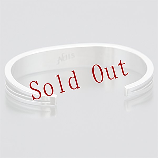 画像3: ナバホ族 Albert Nells 3/8" ラピスラズリ インレイ バングル メンズ M (3)