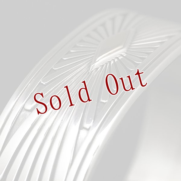 画像3: ナバホ族 Howard Nelson 3/4” 14K サンバースト バングル (3)