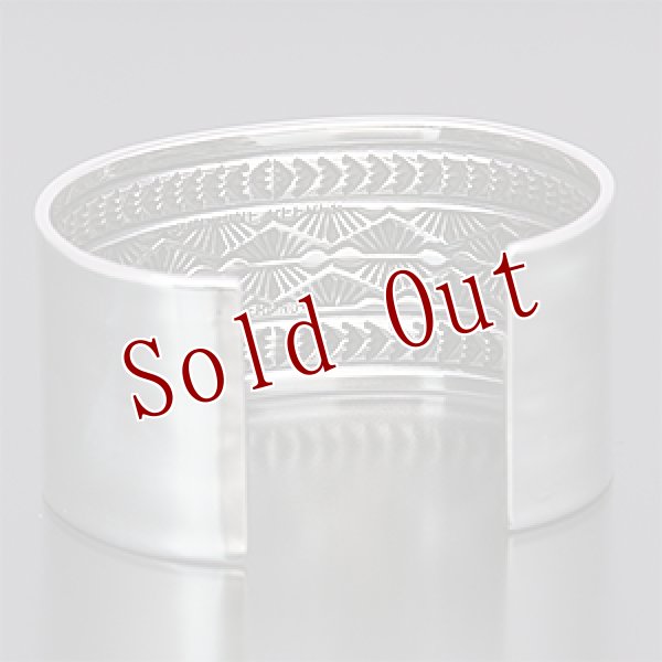 画像3: ナバホ族 Sunshine Reeves 1” プレーン/スタンプ バングル レディース M (3)