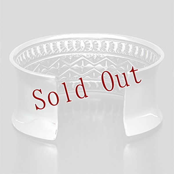 画像3: ナバホ族 Sunshine Reeves 1” プレーン/スタンプ カーブ付き バングル レディース M (3)