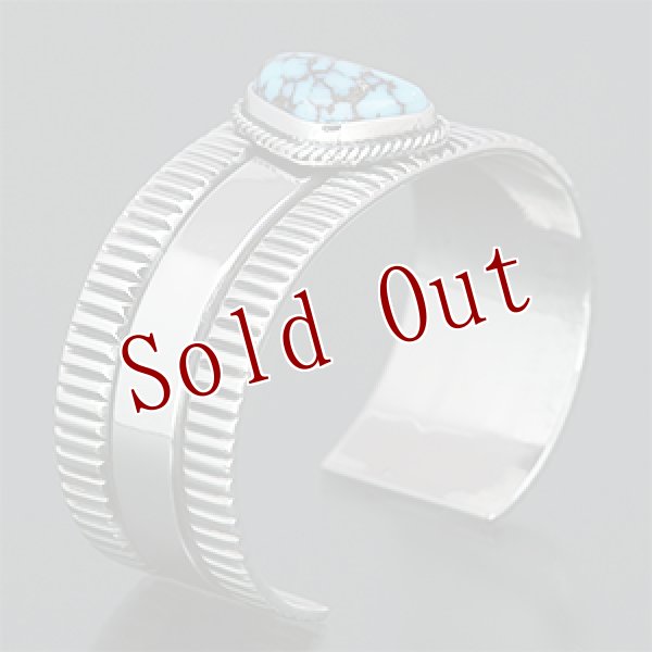 画像2: ナバホ族 Sunshine Reeves 3/4” キャンデラリア チゼル バングル (2)