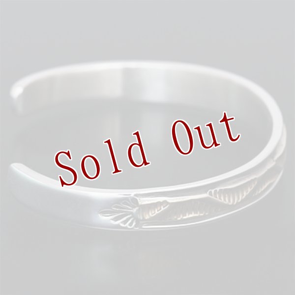 画像3: ナバホ族 Bruce Morgan 1/4" 14K ウォーターウエーブ バングル (3)