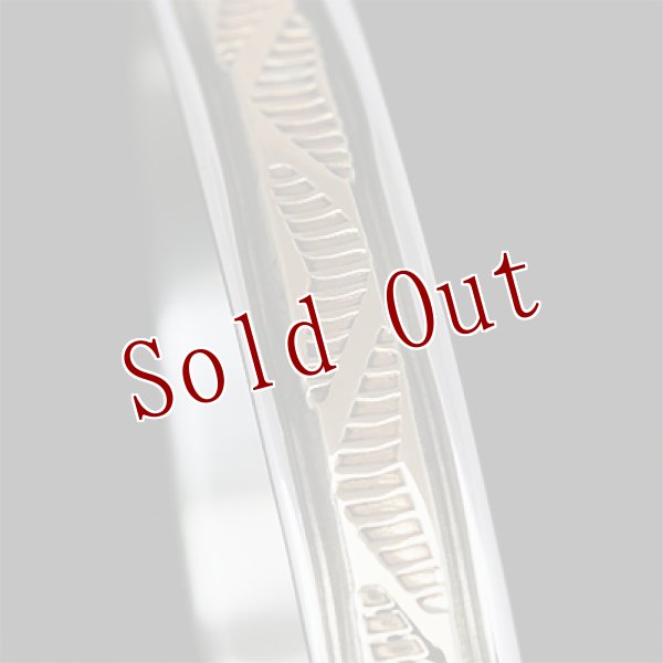 画像5: ナバホ族 Bruce Morgan 1/4" 14K ウォーターウエーブ バングル (5)