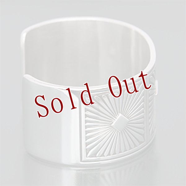 画像2: ナバホ族 Howard Nelson 1 1/4” 3サンバースト バングル (2)