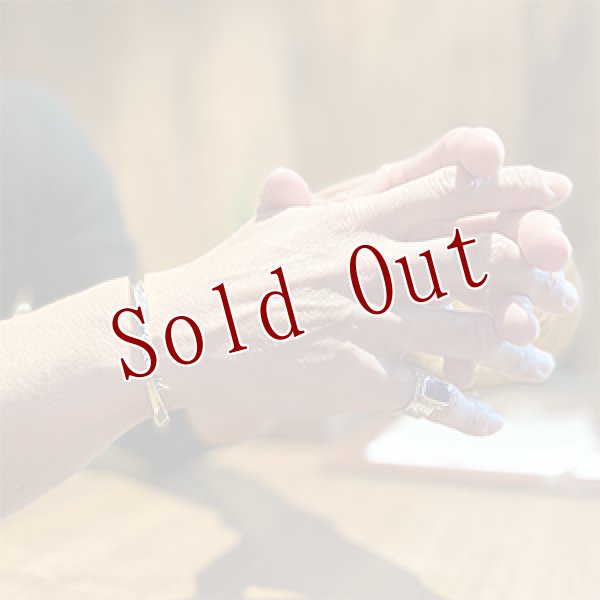 画像4: ナバホ族 Bruce Morgan #6SQ プレーン(14K)/4ダイヤ+アロー(SS) ツイステッド バングル メンズ M (4)