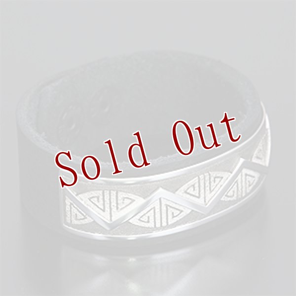 画像2: ナバホ族 Ray Scott 3/4" Rollong Thunder / Water ブレスレット(Bowguard)  (2)