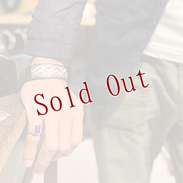 画像4: ナバホ族 Ray Scott 3/4" Cloud / Water ブレスレット(Bowguard)  (4)