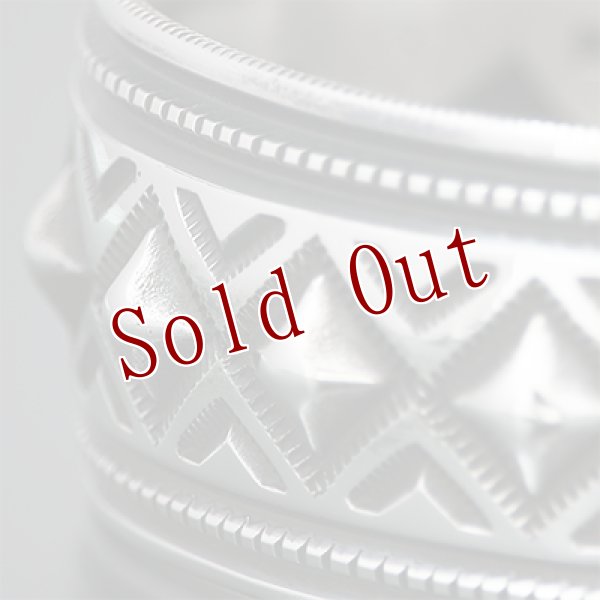 画像6: ナバホ族 Harrison Jim 1 1/8" バンプアウト インゴットシルバー バングル (6)