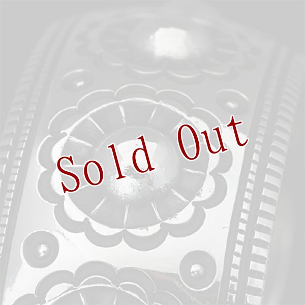 画像4: ナバホ族 Harrison Jim 1 1/8" バンプアウト インゴットシルバー バングル (4)