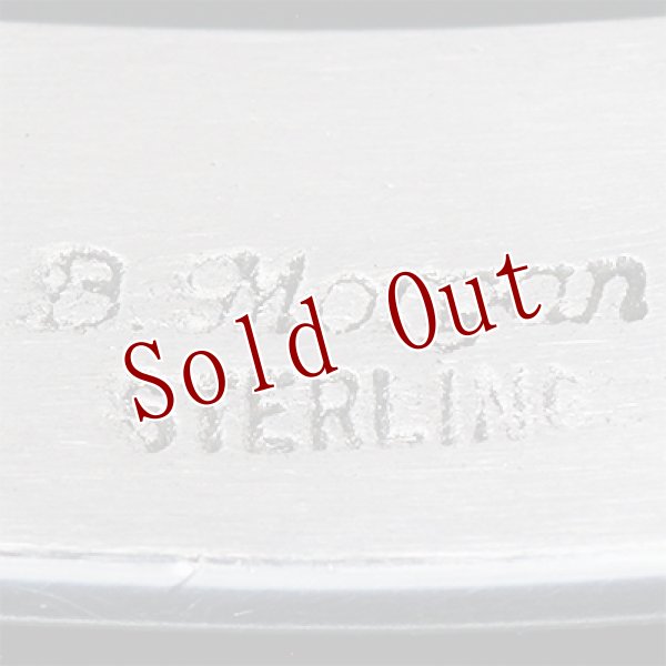 画像6: ナバホ族 Bruce Morgan 1/4" シルバー ダイヤ+アロー バングル (6)