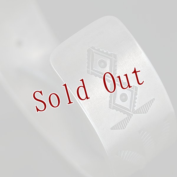 画像7: ナバホ族 Jacob D. Morgan 3/4” Bi-curve Repousse バングル (7)