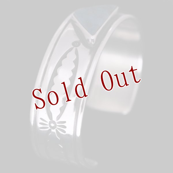 画像3: ナバホ族 Roy Tracy キングマントライアングル インゴットシルバー バングル (3)