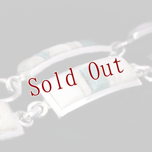 画像4: ナバホ族 Veronica Benally アイボリー インレイ ブレスレット (4)