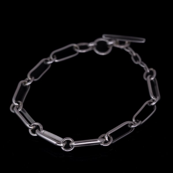 画像1: ナバホ族 Harvey Mace ハンドメイド チェーン ブレスレット (1)