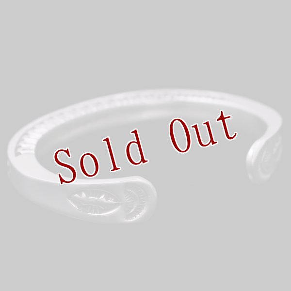 画像5: ナバホ族 Lyle Secatero #3スクエア ライトニング/フェザー バングル (5)