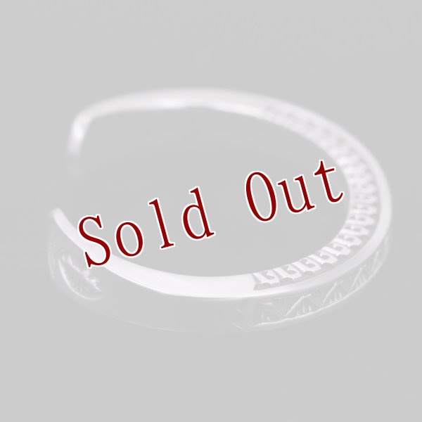 画像6: ナバホ族 Lyle Secatero #3スクエア ライトニング/フェザー バングル (6)