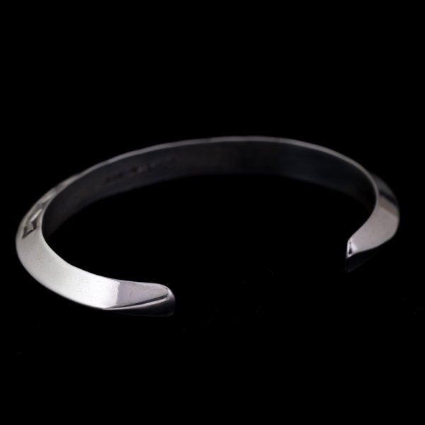 画像6: ナバホ族 Lyle Secatero #2トライアングル フェザー/ライトニング バングル (6)